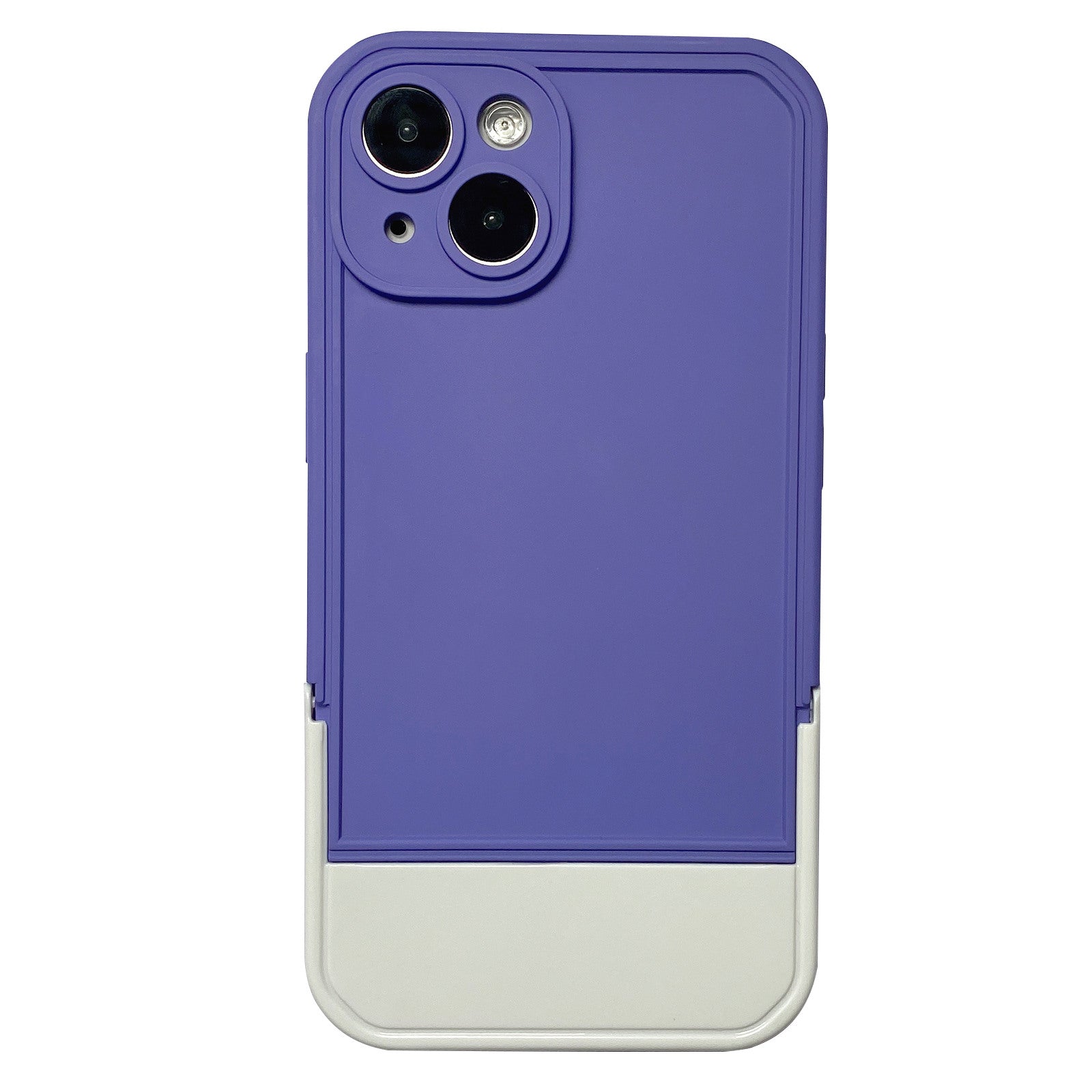 For iPhone 14 Plus Shockproof TPU Case Bottom Hidden Kickstand Color Splicing Cell Phone Back Cover For iPhone 14 Plus Shockproof TPU Case Bottom Hidden Kickstand Color Splicing Cell Phone Back Cover